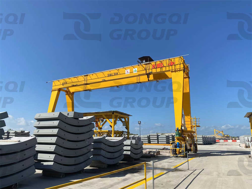 Provided a 30-ton rubber tire gantry crane for a tunnel project in Singapore