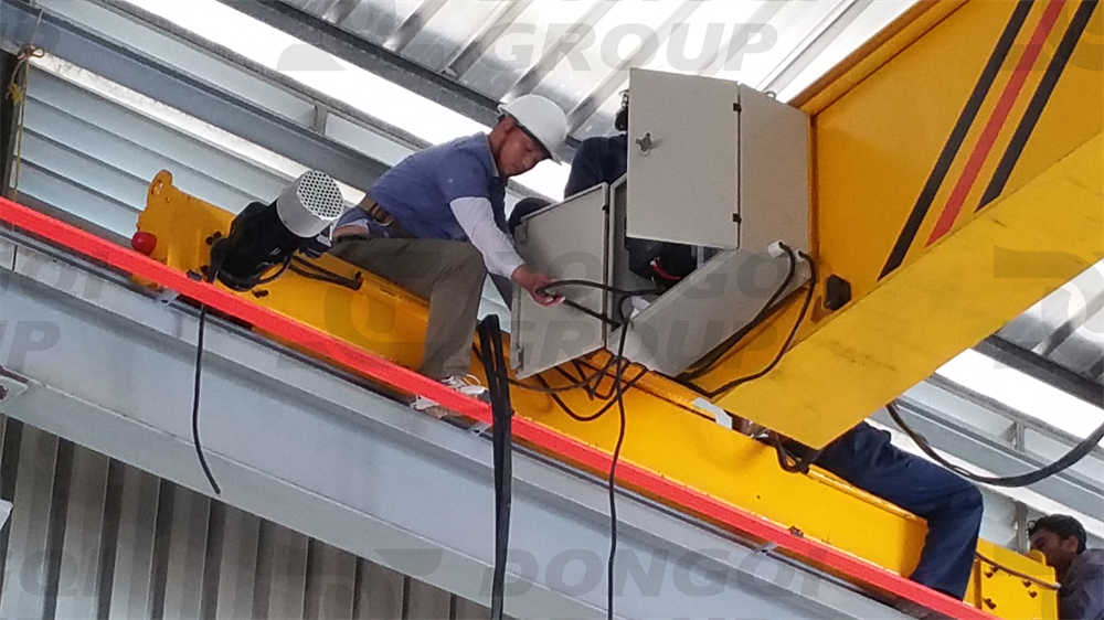 Installation process of HD type 5-ton single beam overhead crane