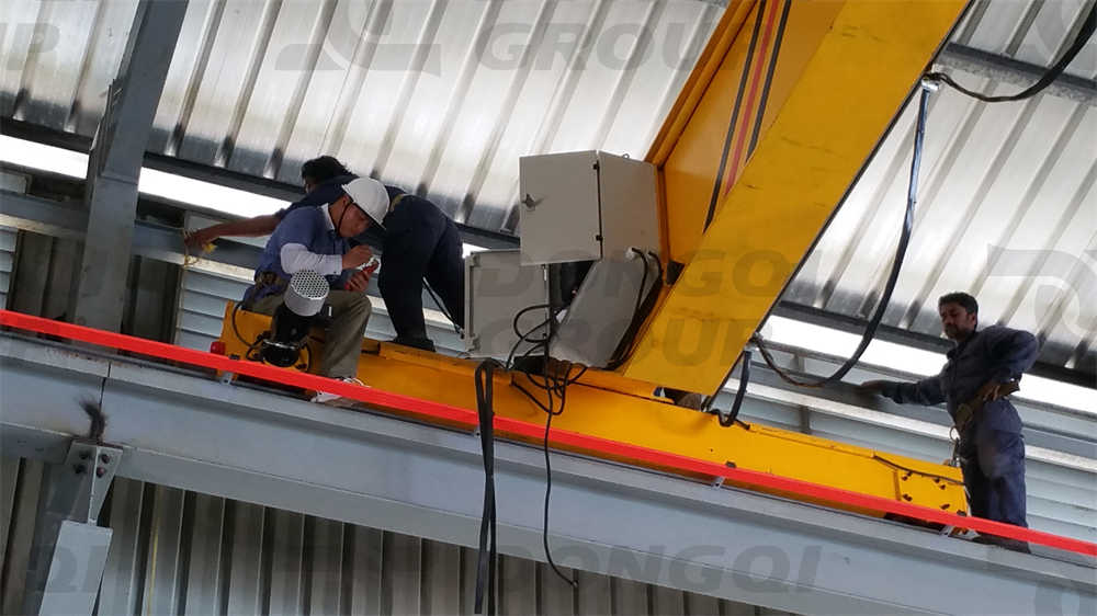 Installation process of HD type 5-ton single beam overhead crane