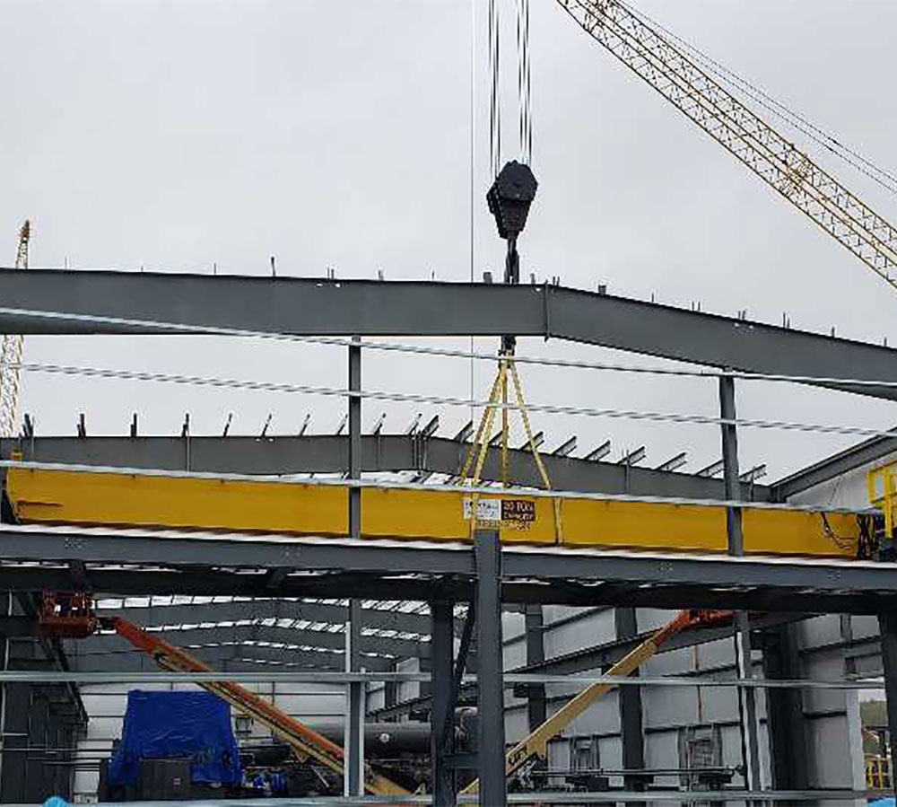 20 ton overhead crane for a gas processing plant