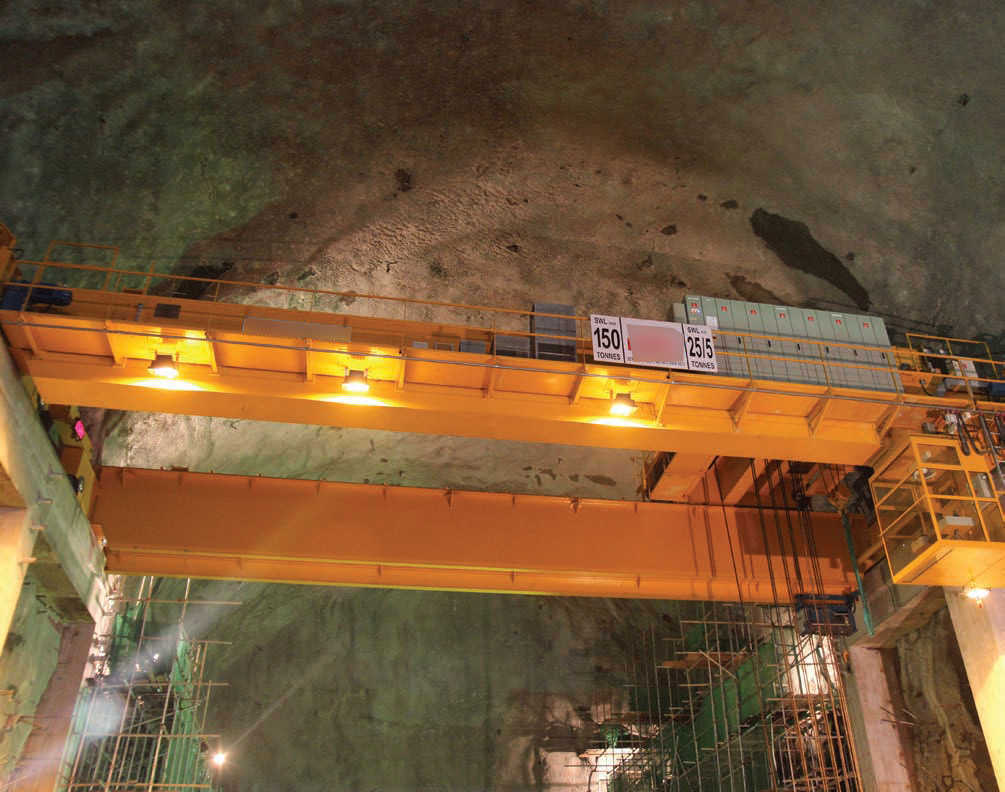 overhead crane in Hydroelectric Project
