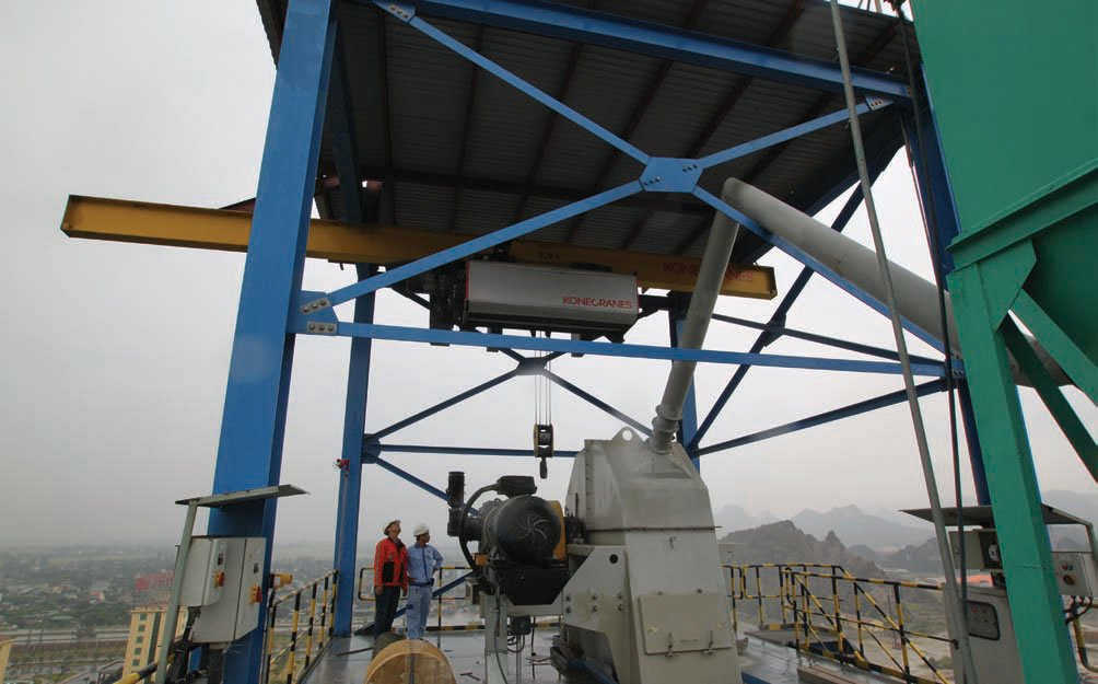 Reliable cranes used to install and maintain cement plant equipment