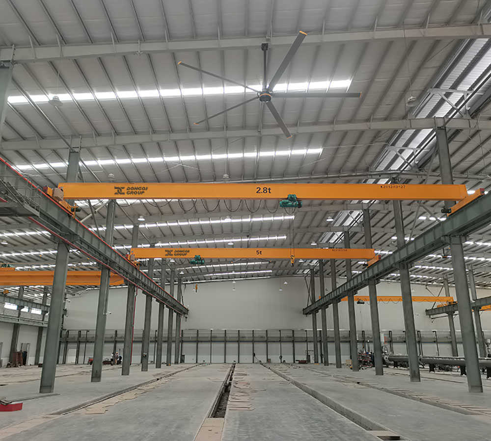 Single and double girder overhead cranes power daily necessities factories