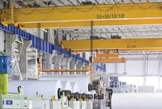 How many steps does it take to customize a bridge crane for a paper mill?