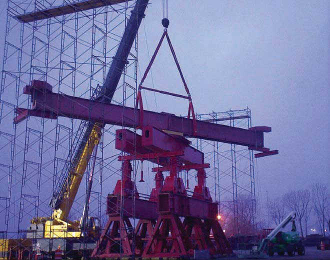 What is it like to install a turbine overhead crane for a nuclear power plant?