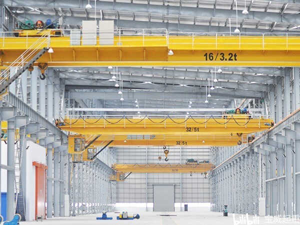 Customized overhead crane system for a food processing equipment factory in Denmark