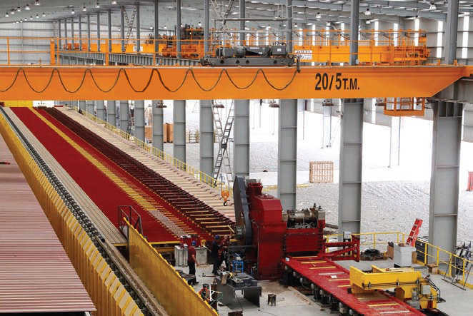 Customized 350-ton overhead crane for steel forging plant in India