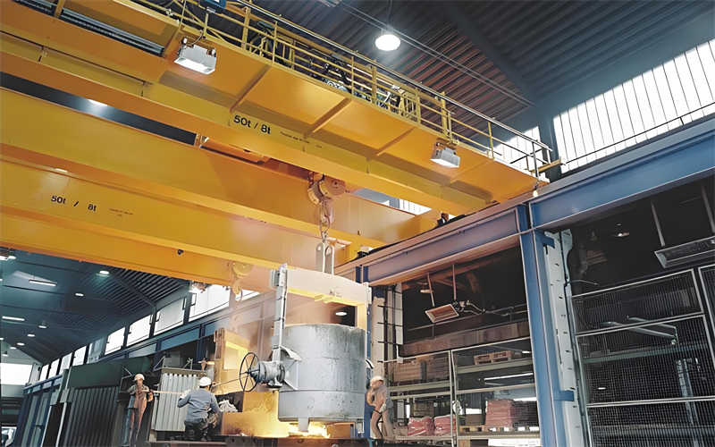 Double-Girder Bridge Cranes for Molten Metal Handling in Steel Mills-2